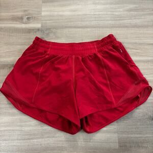 Lululemon Hotty Hot Short II Long 4" Dark Red Women Size 6